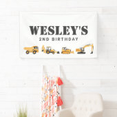 Bouwmachines Jongens Verjaardag Spandoek (Insitu)