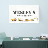Bouwmachines Jongens Verjaardag Spandoek (Beurs)