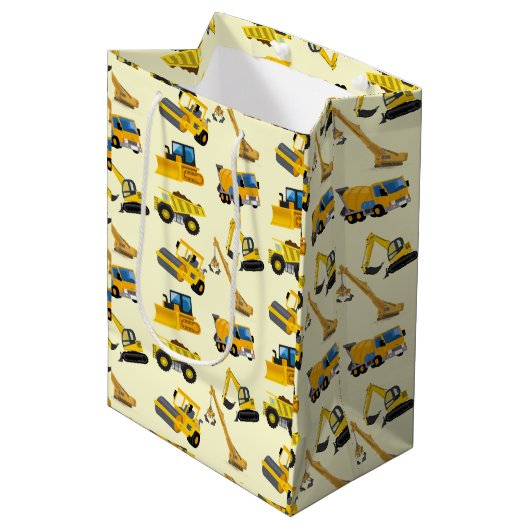 Bouwmachines Medium Cadeauzakje (Voorkant Gekanteld)