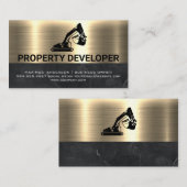 Bouwmachines | Metaalgoud Visitekaartje (Voorkant / Achterkant)