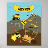 Bouwmachines Site Thema Decoratie (Voorkant)