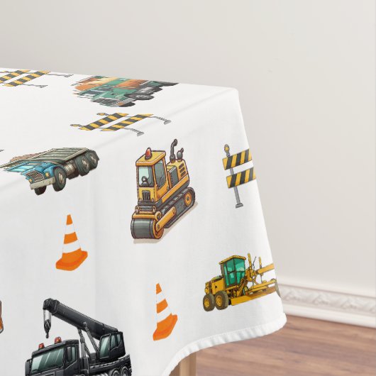 Bouwmachines Tafelkleed (Voorbeeld)