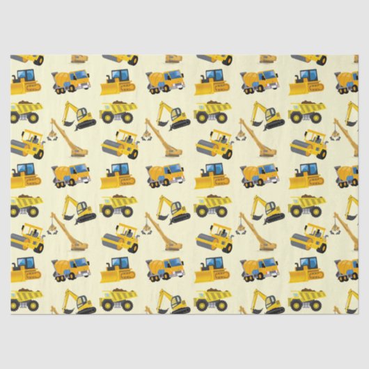 Bouwmachines Tissuepapier (Voorkant)