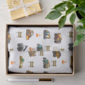 Bouwmachines tissuepapier (Geschenk)