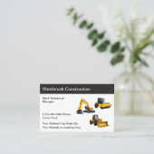 Bouwmachines Verhuur Nieuw Visitekaartje (Staand voorkant)