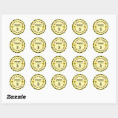 Bouwmachines verjaardagsfeest thema ronde sticker (Vel)