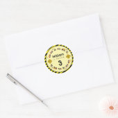 Bouwmachines verjaardagsfeest thema ronde sticker (Envelop)