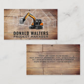 Bouwmachines voor voertuigen | Blauwhout Visitekaartje (Voorkant / Achterkant)