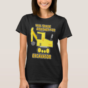 Bouwmachines zullen broer ruilen voor graafmachine t-shirt
