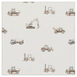 Bouwmachines zwaar materieel beige  stof