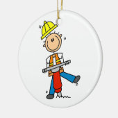 Bouwman met Jack Hammer Gifts Keramisch Ornament (Links)