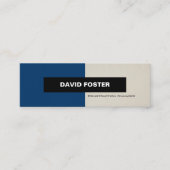 Bouwmanager - Eenvoudig elegant stijlvol Mini Visitekaartje (Voorkant)