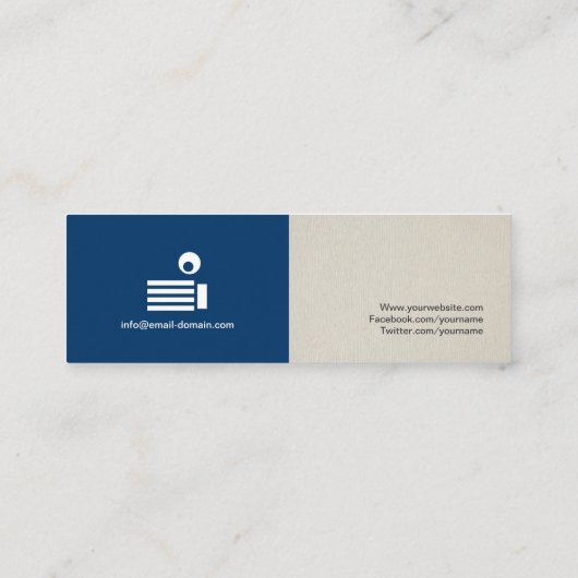 Bouwmanager - Eenvoudig elegant stijlvol Mini Visitekaartje (Achterkant)