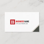 Bouwmanager - Eenvoudig grafisch rood Visitekaartje (Achterkant)