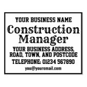 Bouwmanager met naam, adres, enz. rubberstempel (Afrduk)