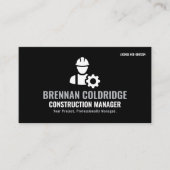 Bouwmanager Minimalist Zwart & Wit Pro Visitekaartje (Voorkant)