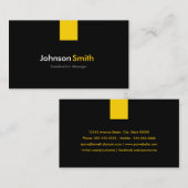 Bouwmanager - Modern ambergeel Visitekaartje (Voorkant / Achterkant)