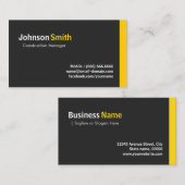 Bouwmanager - Modern minimalistisch amber Visitekaartje (Voorkant / Achterkant)