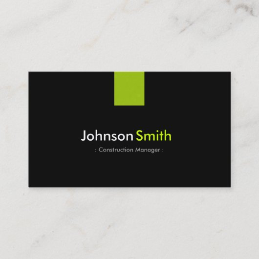 Bouwmanager Modern Mint Green Visitekaartje (Voorkant)