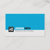 Bouwmanager - Personal Aqua Blue Visitekaartje (Voorkant)
