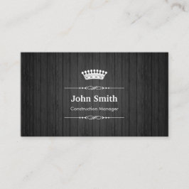 Bouwmanager Royal Black Wood Gradin Visitekaartje