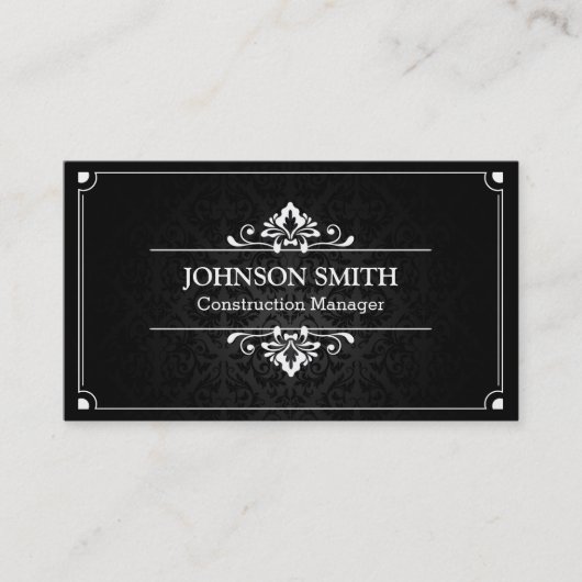 Bouwmanager - Schaduw van Damask Visitekaartje (Voorkant)