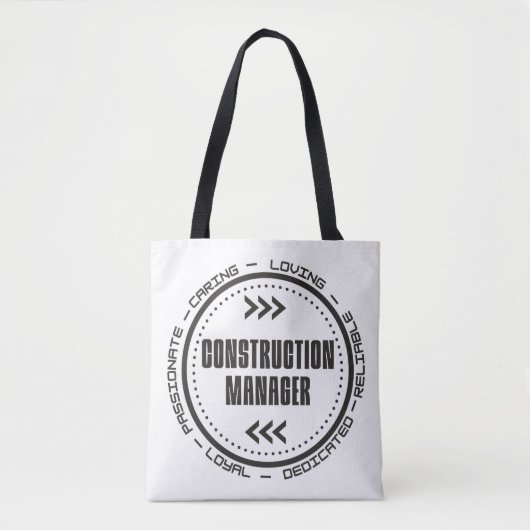 Bouwmanager Tote Bag (Voorkant)