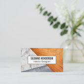 Bouwmateriaal | Marmer Wood Metal Visitekaartje (Staand voorkant)