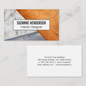 Bouwmateriaal | Marmer Wood Metal Visitekaartje (Voorkant / Achterkant)