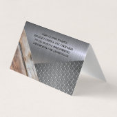 Bouwmateriaal Visitekaartje (Achterkant)