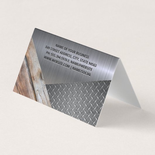 Bouwmateriaal Visitekaartje (Achterkant)