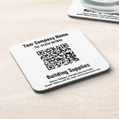 Bouwmaterialen QR-code ontwerp Bier Onderzetter (Linkerzijde)