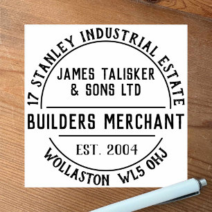 Bouwmaterialenhandelaar Rubberstempel