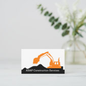 Bouwmaterialenverhuur graafthema visitekaartje (Staand voorkant)