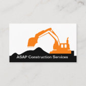 Bouwmaterialenverhuur graafthema visitekaartje (Voorkant)