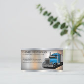 Bouwmaterieel | Vrachtwagen | Metalen Visitekaartje (Staand voorkant)