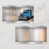 Bouwmaterieel | Vrachtwagen | Metalen Visitekaartje (Voorkant / Achterkant)