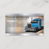Bouwmaterieel | Vrachtwagen | Metalen Visitekaartje (Voorkant)