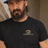 Bouwmedewerker personeel goud zwart t-shirt