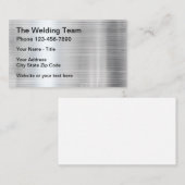 Bouwmetalen blik visitekaartje (Voorkant / Achterkant)