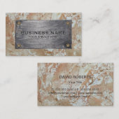Bouwmetalen Bord Moderne marmer Visitekaartje (Voorkant / Achterkant)