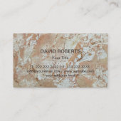 Bouwmetalen Bord Moderne marmer Visitekaartje (Achterkant)