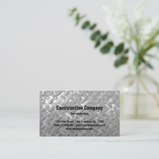 Bouwmodel visitekaartje | Staal bord (Staand voorkant)