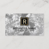 Bouwmonogram Elegant Marble Modern Visitekaartje (Voorkant)