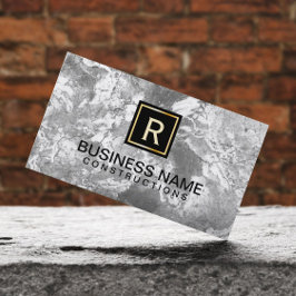 Bouwmonogram Elegant Marble Modern Visitekaartje