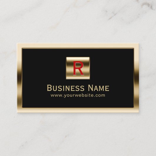 Bouwmonogram Gold-vormig Professional Visitekaartje (Voorkant)