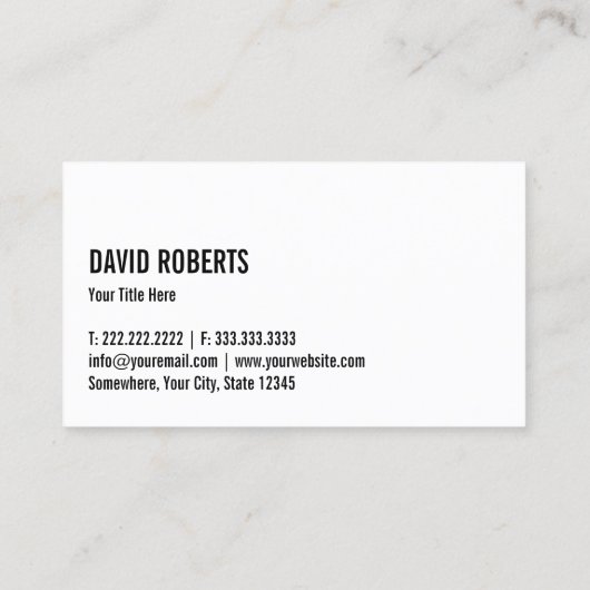 Bouwmonogram Modern Black Professional Visitekaartje (Achterkant)