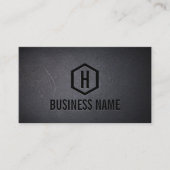 Bouwmonogram Modern Black Professional Visitekaartje (Voorkant)