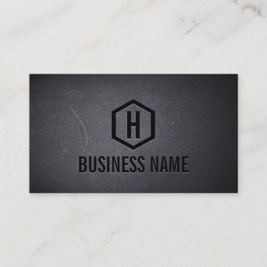 Bouwmonogram Modern Black Professional Visitekaartje (Voorkant)