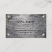 Bouwmonogram Professional Grunge Metal Visitekaartje (Achterkant)